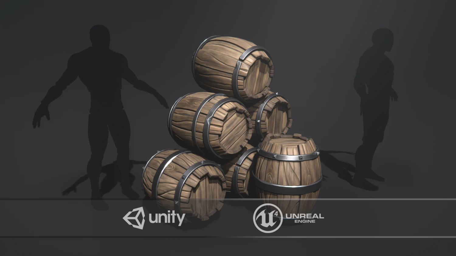 wooden barrel 3D Model .c4d .max .obj .3ds .fbx .stl .blend