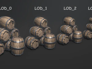 wooden barrel 3D Model
