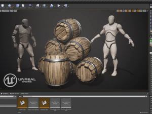 wooden barrel 3D Model