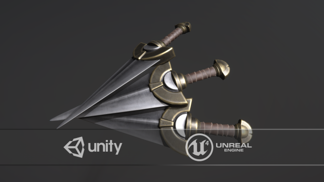 fantasy dagger Modelo 3D .c4d .max .obj .3ds .fbx .stl .blend 