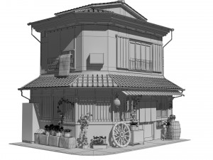 osaka house 3D मॉडल