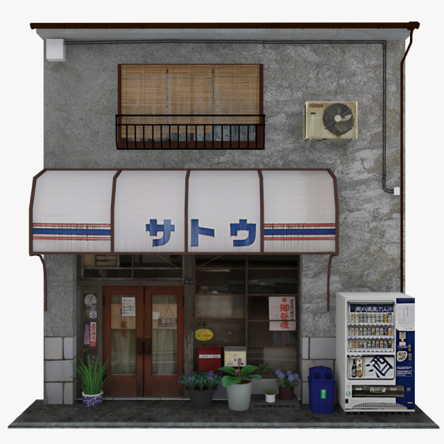 tokyo store 3D Model .c4d .max .obj .3ds .fbx .stl .blend 