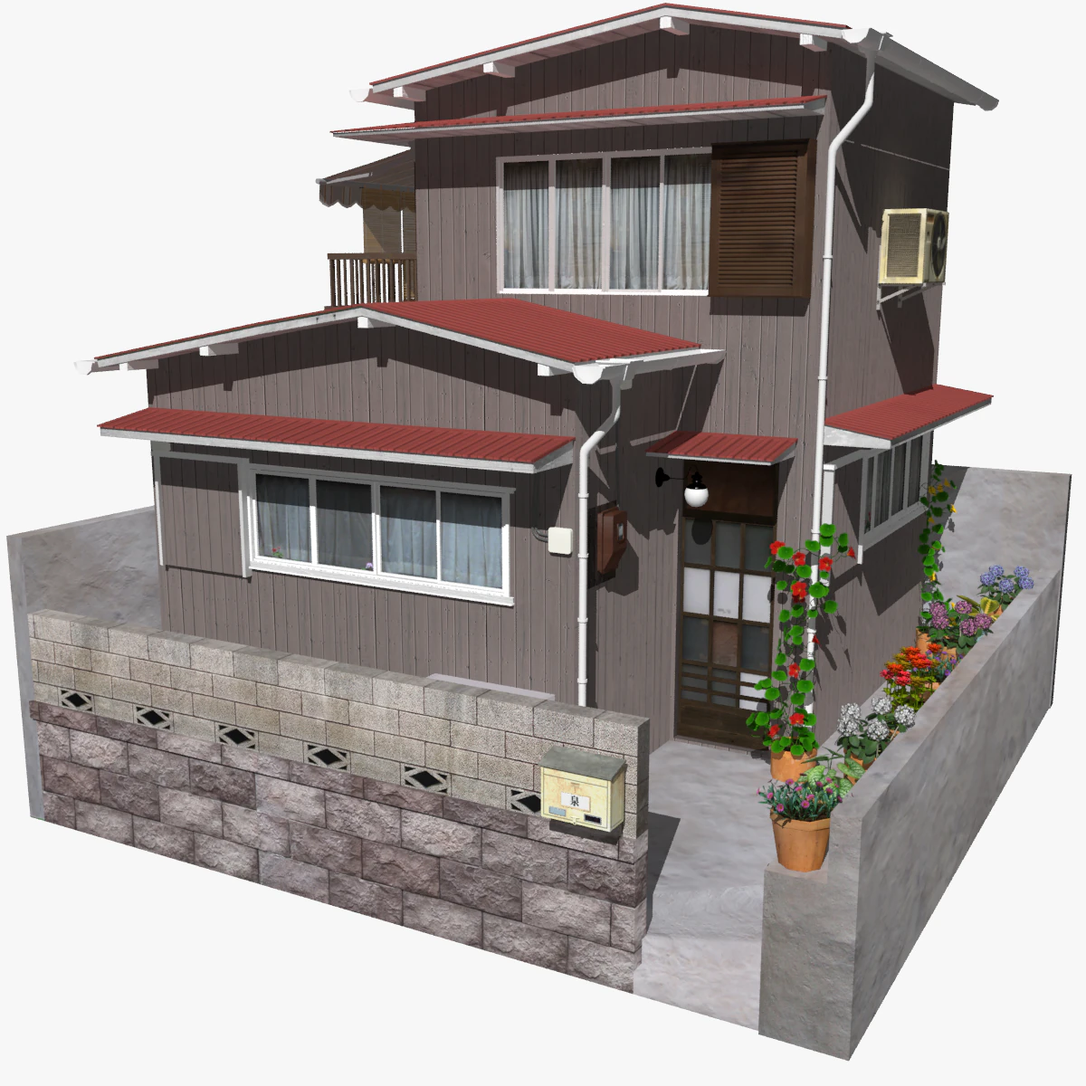 sendagaya house 3D Model .c4d .max .obj .3ds .fbx .stl .blend 