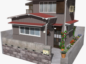sendagaya house 3D Model