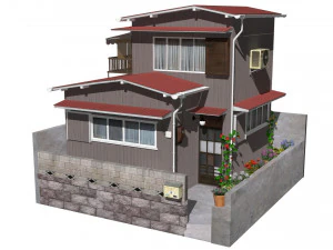 sendagaya house 3D Model