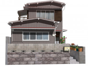 sendagaya house Modelo 3D