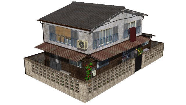 stairhouse 3D Model .c4d .max .obj .3ds .fbx .stl .blend 