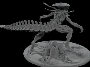 ज़ेनोमोर्फ रानी 3D प्रिंट मॉडल