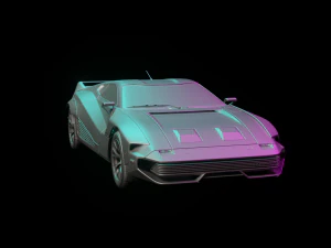 Cyberpunk 2077 Quadra Turbo-R V-Tech 3D Modell