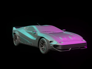 Cyberpunk 2077 quadra turbo-r v-tech 3D Model