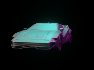 Cyberpunk 2077 quadra turbo-r v-tech Modello 3D