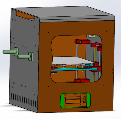3d printer machine with dual extruder 3D-Modell .c4d .max .obj .3ds .fbx .stl .blend 