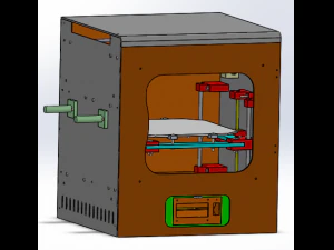 M&aacute;quina impresora 3D con doble extrusora. Modelo 3D