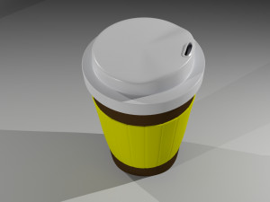 paper coffee cup 3D 模型