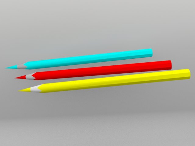 pensil Model 3D .c4d .max .obj .3ds .fbx .stl .blend 