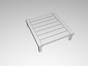 old table Modelo 3D