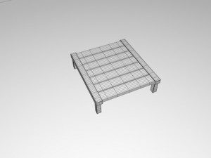 old table Modelo 3D