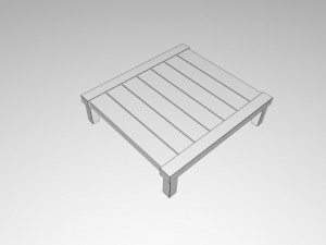 old table Modelo 3D