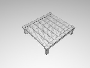 old table Modelo 3D