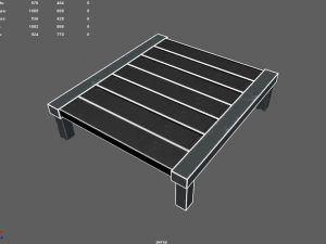 old table Modelo 3D