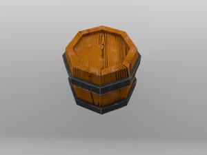wooden barrel 3D Model