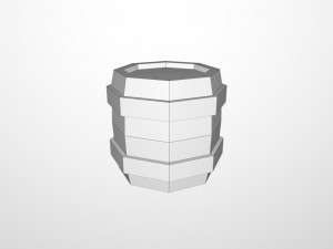 wooden barrel 3D Model