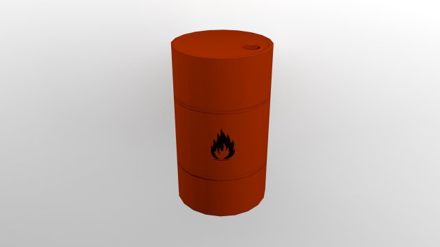 flammable barrel 3D Model .c4d .max .obj .3ds .fbx .stl .blend 