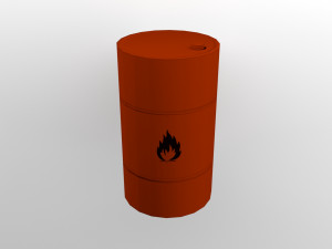 flammable barrel 3D Model