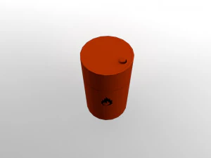 flammable barrel 3D Model