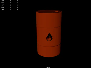 flammable barrel 3D Model