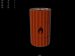 flammable barrel 3D Model
