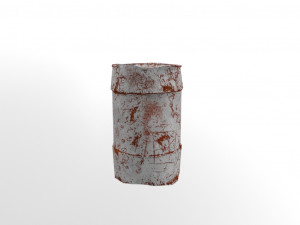 rusty waste oil drums 3D Model