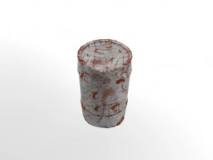 rusty waste oil drums 3D Model