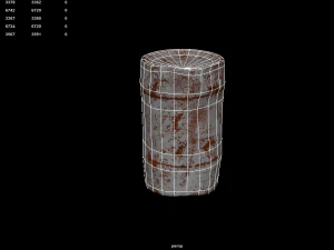 rusty waste oil drums 3D Model