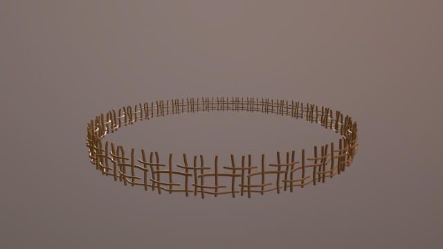 wood log fence Modelo 3D .c4d .max .obj .3ds .fbx .stl .blend