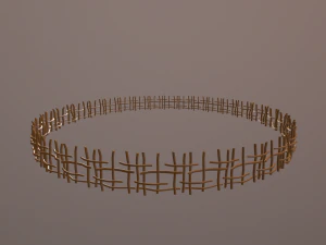 cerca de madeira Modelo 3D