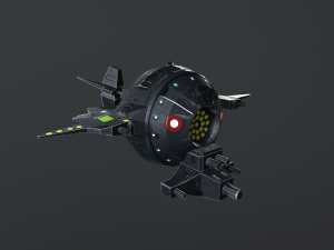 sci-fi military drone - pbr 3D Модель