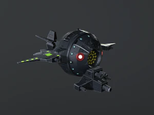 sci-fi military drone - pbr 3D Model