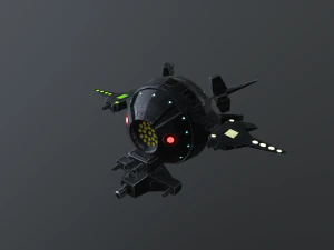 sci-fi military drone - pbr 3D Model