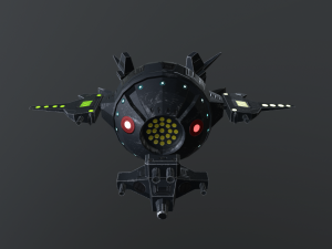 sci-fi military drone - pbr 3D Модель