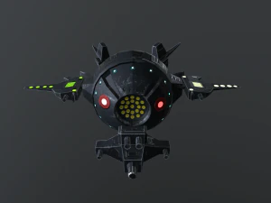 sci-fi military drone - pbr 3D Model