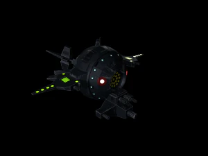 sci-fi military drone - pbr 3D Model
