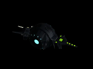 sci-fi military drone - pbr 3D Model