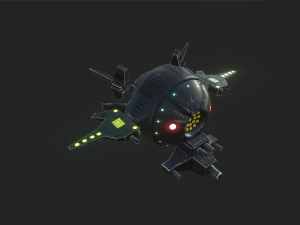 sci-fi military drone - pbr 3D Модель