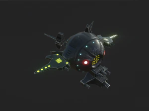 sci-fi military drone - pbr 3D Model