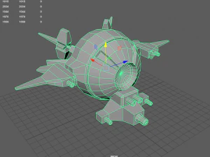 sci-fi military drone - pbr 3D Model