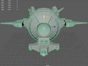 sci-fi military drone - pbr 3D Model