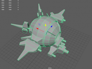 sci-fi military drone - pbr 3D Модель
