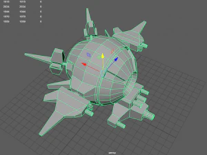 sci-fi military drone - pbr 3D Model