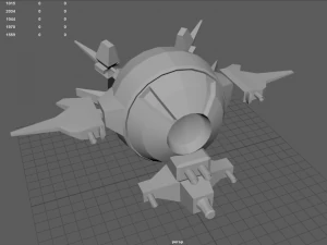 sci-fi military drone - pbr 3D Model